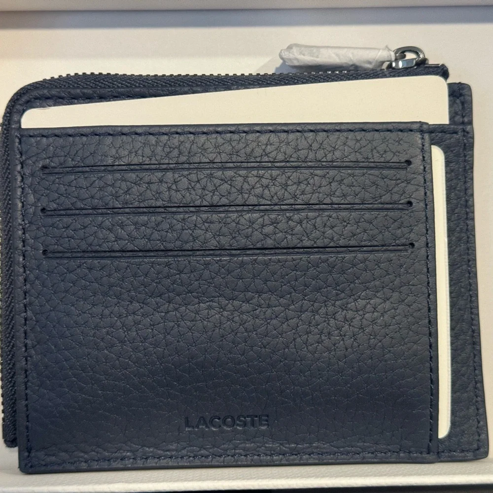 UNISEX SOFT MATTE ZIPPERED GRAINED LEATHER WALLET